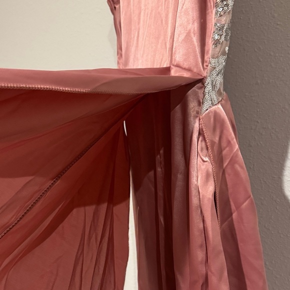 Glamorous One Shoulder Sequin Dress in Brown - Picture 5 of 7